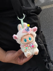 Handmade Labubu Clothes Party Sheep Outfits Have a Seat Vinyl Series